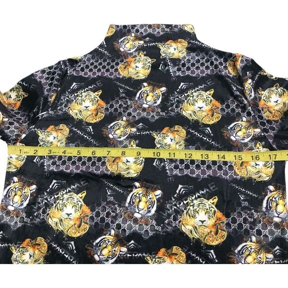 Designer Inspired GG Black Tiger Print Top - Picture 4 of 6